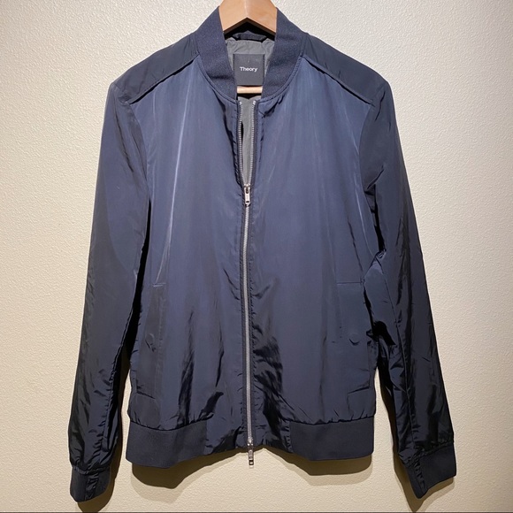 Men's Theory Brant Williston Bomber Jacket Medium - Picture 2 of 7